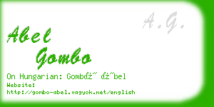 abel gombo business card